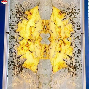 Panel de Pared Interior de Mármol Patagonia Retroiluminado, <span class=keywords><strong>Gran</strong></span> Formato, Translúcido, Piedra Pandora, Diseño Book Match, para Villas Modernas de Lujo en China - Product Image 3