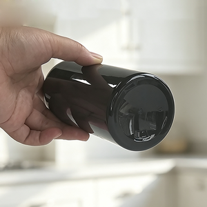 Envase vacío de plástico negro de 16 oz con tapa de rosca para aceite capilar, jabón líquido, aceite de cocina, crema esencial - Product Image 3