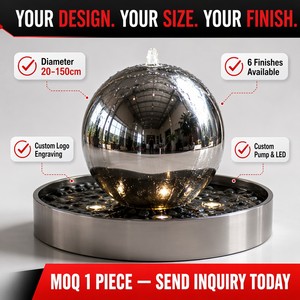 <span class=keywords><strong>Sfera</strong></span> Fontana Rotante in Acciaio Inossidabile Impermeabile Stile Europeo Moderno Personalizzata per Esterni e Centri Commerciali - Product Image 5