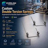 Resorte de torsión de doble espiral de precisión personalizado con geometría de brazo adaptada para ensamblaje de hardware OEM y suministro a granel repetido