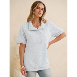 Camiseta Polo de Manga Corta para Mujer FOXA, Talla Grande, Ligera, de Algodón Transpirable, Informal, para Verano, Corte Regular - Product Image 2