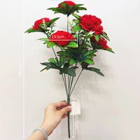 Rote Nelken Kunstblumen-Bouquet Künstliche Blumen für Tischdekoration Großhandel Hochzeitsdekoration & Zubehör