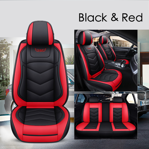 ปลอกหุ้มเบาะรถยนต์หนังสีดำรุ่นใหม่ล่าสุดปี 2021 สำหรับเบาะหน้าและเบาะหลัง เหมาะสำหรับรถยนต์ส่วนใหญ่ - Product Image 4