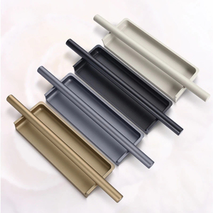 Recessed Cabinet Pulls Flush Mount Inset <strong>Door</strong> Handles for Wardrobe Cabinet Drawer and Wine Cabinet - Product Image 1