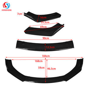 Jinghang — diffuseur avant de lame de pare-choc avant, en usine, lame de pare-choc noir brillant, pour Honda <span class=keywords><strong>CIVIC</strong></span> 2016 2017 2018 2020 - Product Image 2