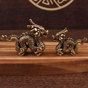 Ruilang Brass Dragon <b>Ornament</b> <b>Small</b> Chinese Style Auspicious Decor Table Gift - Product Image 1