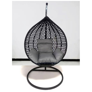 Chaise suspendue en forme de <span class=keywords><strong>cocon</strong></span> en rotin avec support en métal, prix d'usine, meubles d'extérieur, balançoires de patio, chaise de jardin - Product Image 5