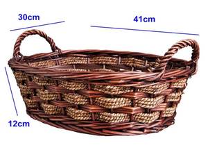 Hochwertige große umwelt freundliche Gemüse korb Weihnachten leer braun Stroh Seegras Weide Rattan ovale Geschenk Aufbewahrung körbe - Product Image 3