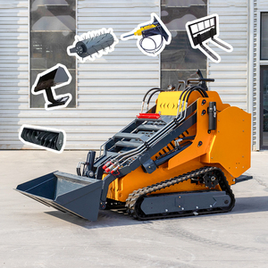 Hot <strong>Sale</strong> CE Diesel Engine <strong>Skid</strong> <strong>Steer</strong> Loader Mini Wheel/Track Home Garden Attachment with Core Components Motor Pump Gearbox - Product Image 1
