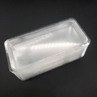 Boîte de rangement transparente pour matériel de pêche, avec doublure intérieure en PVC pour leurres souples, sac d'emballage pour vers souples, emballage personnalisé