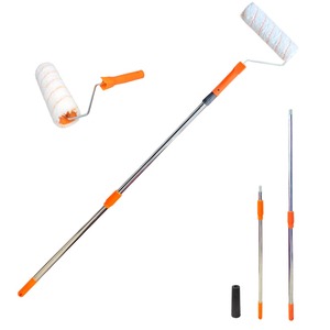 Rodillo <span class=keywords><strong>de</strong></span> pintura amarillo <span class=keywords><strong>de</strong></span> 9 pulgadas con rayas, rodillo <span class=keywords><strong>de</strong></span> <span class=keywords><strong>pared</strong></span> extensible, pincel <span class=keywords><strong>para</strong></span> dibujar - Product Image 1