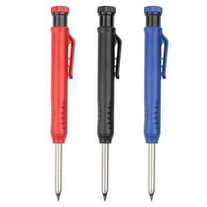 Crayon de charpentier professionnel pour trous profonds avec taille-crayon intégré, idéal pour le travail du bois, l'architecture et la construction - Product Image 1