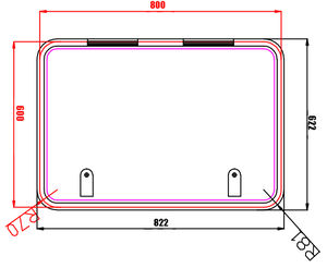 Puerta de Almacenamiento <span class=keywords><strong>para</strong></span> RV Totalmente Negra de Fábrica de Piezas <span class=keywords><strong>para</strong></span> RV, Escotillas de Carga con Cierre de Aleación de Aluminio <span class=keywords><strong>para</strong></span> Remolque de Camión 800x600MM - Product Image 6