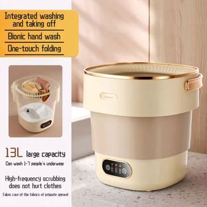 Portable 13L Folding Electric Washing Machine Multi-Function <b>Mini</b> Appliance for Home Travel for Clothes Underwear Baby Clothing - Product Image 5