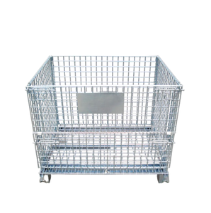 Özelleştirilmiş 1.2*1*1 M çelik tel örgü kafes galvanizli sepet taşıma depolama kafesi depo demir kafes kaynaklı örgü tekniği - Product Image 5