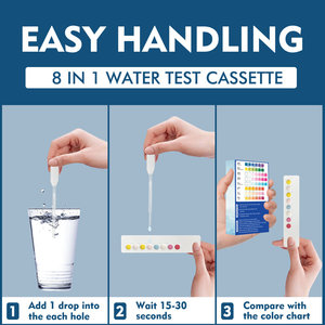 Kit di Test dell'Acqua 8-in-1 Portatile per Piscine e Stagni con Materiale PVC per Uso Domestico ed Esterno (per 5 Persone) - Product Image 5