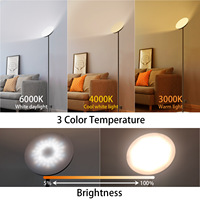 24W inteligente sala de estar dormitorio atenuación luz de color y sombra Control remoto voz atmósfera Rgbw Simple Skyward lámpara de pie