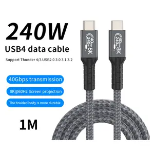 USB4 veri hattı tip-c 1M Thunderbolt 40Gbps iletim 8K projeksiyon hattı hızlı şarj hattı ile uyumludur