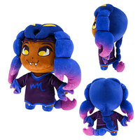 Peluche Scorpion du Zodiaque en Coton Écologique Personnalisée OEM ODM, Poupée en Peluche Personnage Scorpion de Dessin Animé à Tresses Violettes Dégradées