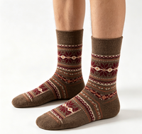 Chaussettes en coton doux à motif tricoté avec clochettes de Noël, hypoallergéniques et écologiques, pour cadeaux de Noël en gros