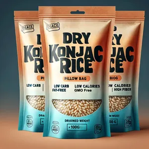 कम कार्ब स्वस्थ तत्काल शुष्क कोनजैक चावल-उच्च आहार फाइबर