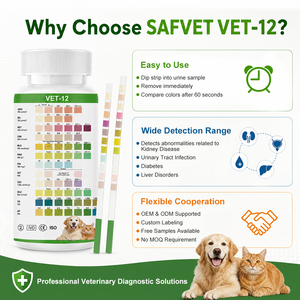 Offre Spéciale : Bandelettes Réactives VET-14 pour l'<span class=keywords><strong>Analyse</strong></span> <span class=keywords><strong>Urinaire</strong></span> – Tests d'<span class=keywords><strong>Analyse</strong></span> d'Urine pour Chiens et Chats – Bandelettes de Diagnostic - Product Image 5