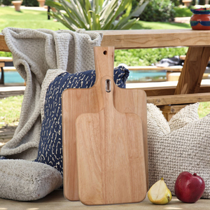 <span class=keywords><strong>Planche</strong></span> à pain en bois de hêtre <span class=keywords><strong>jaune</strong></span> JEEVES avec poignée, durable, épaisseur 1,5 cm, bloc à découper pour charcuterie - Product Image 4