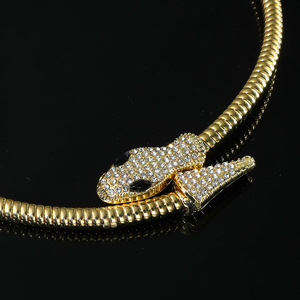 Hot Selling Hiphop Style Snake Shaped Short Collarbone Necklace Gold <b>Silver</b> Plated Unisex's Necklaces Fashion Jewelry Wholesale - Product Image 2
