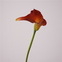 Mini tige de fleur de lys Calla au toucher doux, branche fleurie pour bouquet de mariage, arrangement de vase, décoration intérieure pour salon