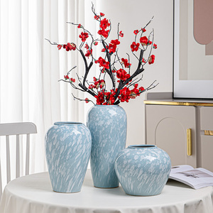Vase en céramique de Jingdezhen, ornements pour le salon, arrangement floral, nouveau style <span class=keywords><strong>chinois</strong></span>, décoration de couloir, fleuriste, combinaison libre - Product Image 1