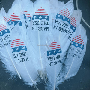 Custom Gold Silver Printed <strong>Pattern</strong> Painted Letter Logo Printing Dyed Goose Nagoire Duck Pheasant <strong>Feathers</strong> - Product Image 6