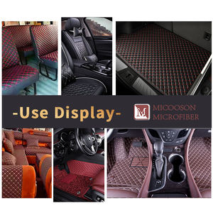 Cuir synthétique en <span class=keywords><strong>microfibre</strong></span> matelassé brodé PU PVC pour siège de voiture, tapis de sol de voiture, <span class=keywords><strong>tissu</strong></span> d'ameublement en <span class=keywords><strong>éponge</strong></span> artificielle - Product Image 5