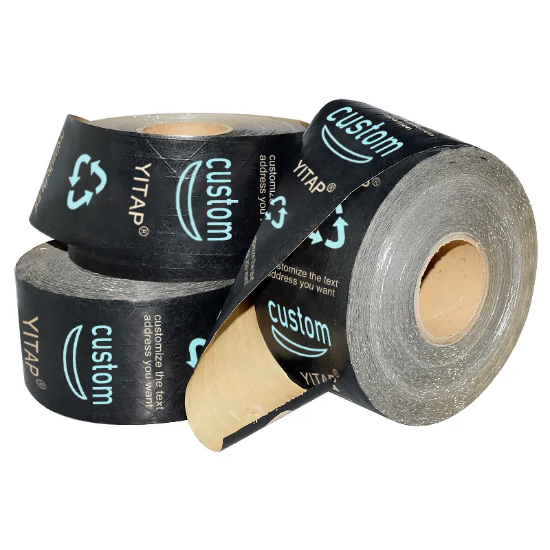 Custom Printed Logo brand Gummed Kraft Paper Prime packing Tape