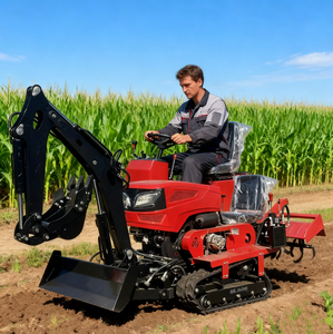 Nhỏ nông nghiệp đa chức năng đất làm Đất máy New Crawler ROTARY tiller bốn bánh ổ đĩa Micro tiller - Product Image 1