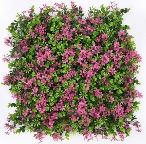 Flores artificiales de boj, césped de 50x50cm para jardín, valla de patio, verde, decoración de pared, paneles de fondo, Seto topiario