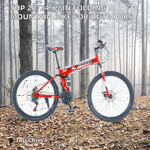 20-24-26-Zoll Tragbares Faltbares Mountainbike Soft-Tail Kohlenstoffstahl Aluminiumlegierung Rahmen 27-Gang Rückfederung Stoßdämpfung - Product Image 3