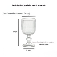 Gobelet en verre de perles de motif vertical rétro européen moderne coloré coloré pour les tasses d'eau et de crème glacée de vin rouge de Champagne