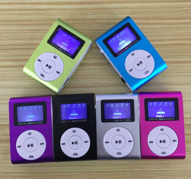Latest Aluminum Alloy Mini Clip MP3 Player Display Screen Voice Recorder Supports Music Listening 20 Hours Battery Life No TF