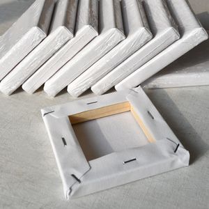 Minilienzo estirado en blanco para niños, pintura al óleo acrílica, resistente al agua, algodón, lino, mate - Product Image 2