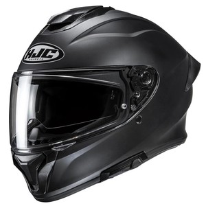 Casque de moto intégral HJC C71 noir mat, résistant aux chocs, protection de la tête - Product Image 1