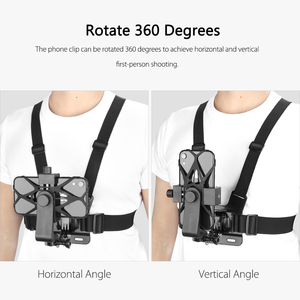 Accessoires de photographie Takenoken : Ensemble de perches à selfie, support de téléphone, <span class=keywords><strong>harnais</strong></span> de corps, sangle de poitrine pour smartphone et caméra GoPro - Product Image 2