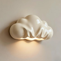 Lampe murale en forme de nuage en fer imprimée en 3D, moderne et créative, pour chambre à coucher, éclairage intérieur sculptural personnalisé, réglable 4100K