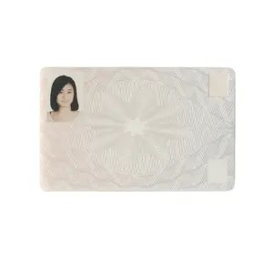 Custom over-printing Hologram overlay Identity id card Plastic RFID id card with photo print by zebra evilos id printer