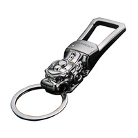 JOFI Honest Metal Pixiu Led Light Electronic Key Finder Round Zinc Alloy Vintage Fashion UV Printing Creative Chinese Style Gift