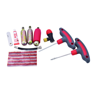 19 pz/set a doppio colore T-manico impermeabile CO2 riparazione pneumatici Kit-600D borsa attrezzi + inflazione veloce | All'ingrosso - Product Image 1