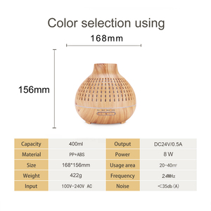 Professionnel 400ml Unique Grain de bois humidificateur d'<span class=keywords><strong>air</strong></span> maison ultrasons arômes diffuseur d'huile essentielle pour l'<span class=keywords><strong>air</strong></span> frais - Product Image 6
