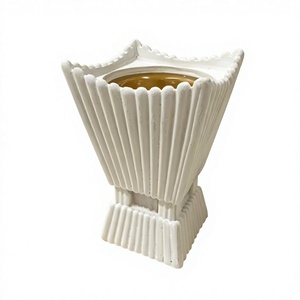 Brûleur à Bakhoor en résine blanche de luxe, Mabkhara, brûleur à encens arabe Oud, décoration parfumée pour la maison - Product Image 1