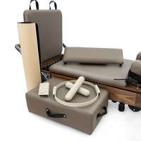 Machine de Pilates pliable en bois de noyer de luxe, équipement de qualité commerciale supérieure pour la maison, le studio, le club et la salle de sport