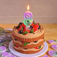 Accessoires créatifs personnalisés pour sucettes, bougies à chiffres dégradées pour la décoration de gâteaux d'anniversaire