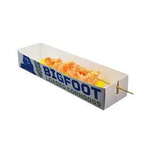 Popolare formaggio mais cane hot dog combo set cibo di strada coreano usa cibo sicuro scatola di cartone bianco con logo personalizzato stampato